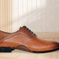 Tan Genuine Leather Oxford Classic Formal Lace-Up Shoes For Men