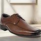 Brown Leather Formal Lace-Up Shoes For Men