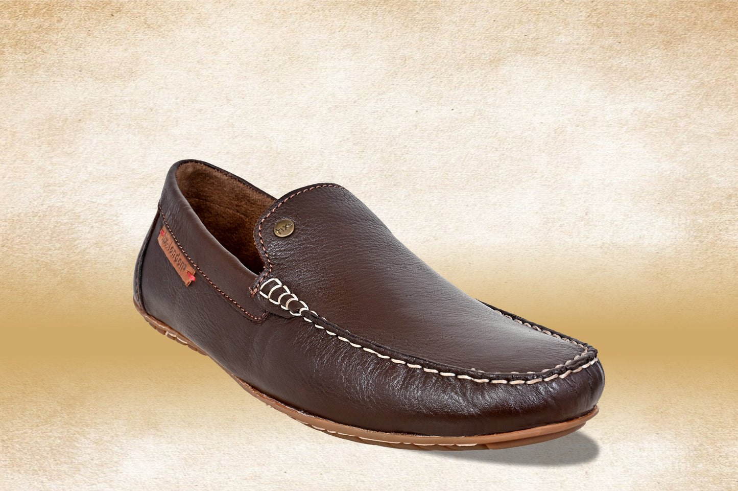 Brown Leather Lightweight Penny Driving Shoes