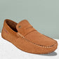 Camel Suede Men's Formal Slip-On Driving Shoes with Memory Foam