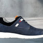 Jeans Leather Men Round Toe Lightweight Nubuck Sneakers
