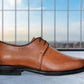 Tan Leather Formal For Men Lace-Up Casual Leather Shoes