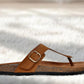 Brown Leather Sandal Casual Leather Flats For Men