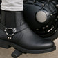 Black Genuine Leather Riding Boots For Men