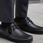 Black Leather Formal Lace-Up Shoes For Men