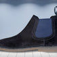 Navy Suede Chelsea Boots For Men