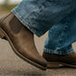 Brown Genuine Leather Men's Chelsea Boots For Casual & Party Wear