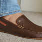 Brown Leather Lightweight Penny Driving Shoes