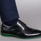 Black Brush-Off Leather Brogues Formal Derby Shoes