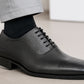 Black Genuine Leather Oxford Classic Formal Lace-Up Shoes For Men