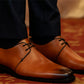 Tan Leather Formal For Men Lace-Up Casual Leather Shoes