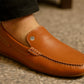 Tan Leather Men Lightweight Penny Driving Shoes