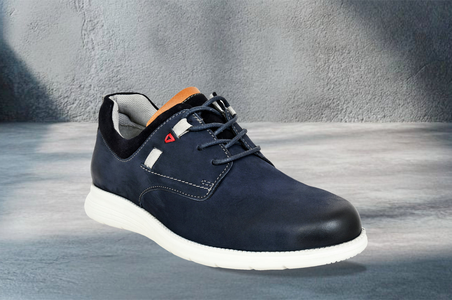 Jeans Leather Men Round Toe Lightweight Nubuck Sneakers