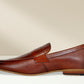 Tan Genuine Leather Textured formal Loafers