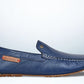 Light Blue Leather Men Lightweight Penny Driving Shoes