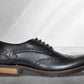 Black Genuine Leather Lace-Up Shoes For Men