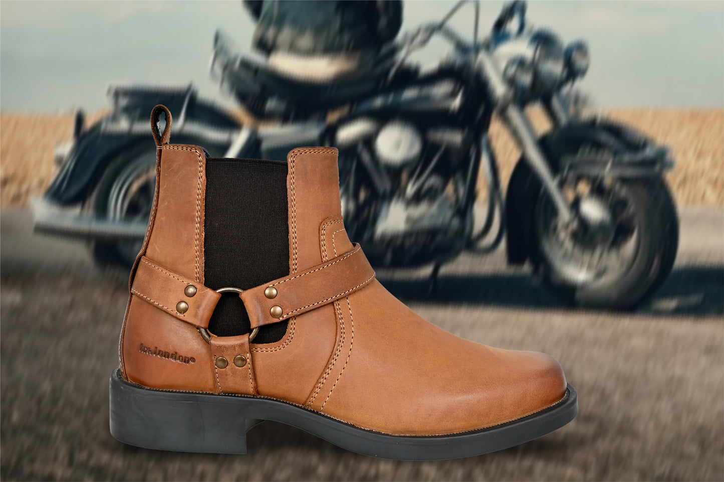 Camel Genuine Leather Riding Boots For Men