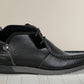Black Leather Formal Lace-Up Chuckka Boots For Men