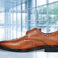 Tan Leather Brogues Single Strap Formal Monk Shoes