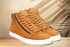 Camel Genuine Suede Leather Ankle Sneakers for Men