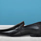 Black Genuine Leather Textured formal Loafers