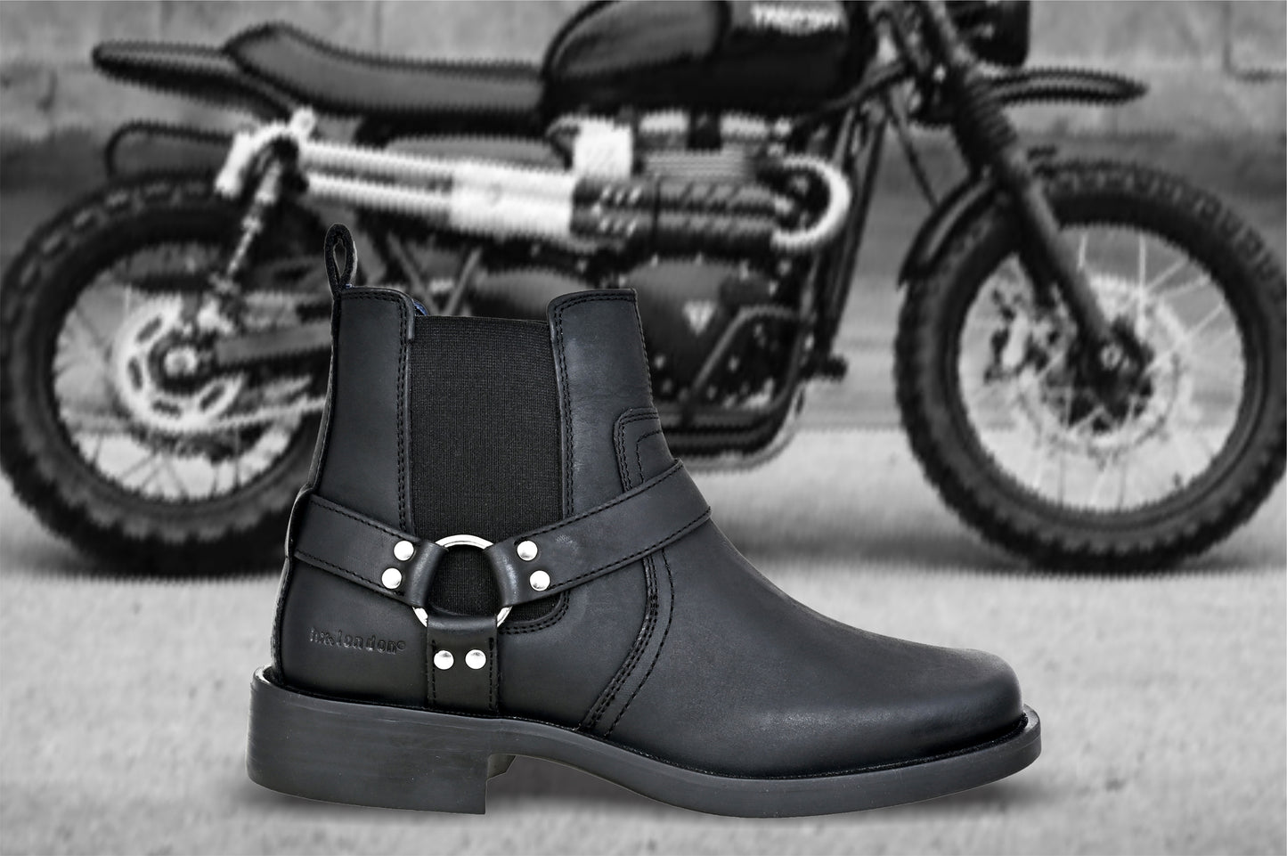 Black Genuine Leather Riding Boots For Men