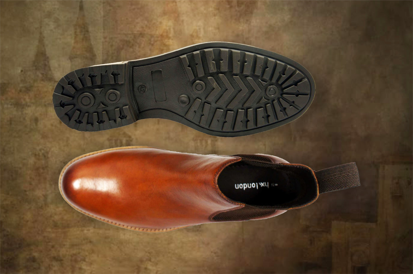 Tan Genuine Leather Men's Chelsea Boots For Casual & Party Wear