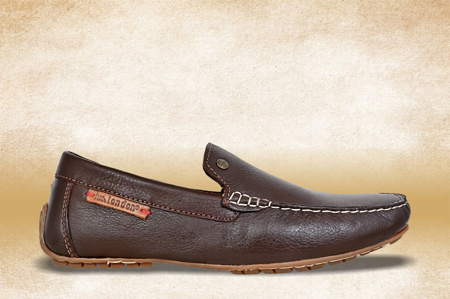 Brown Leather Lightweight Penny Driving Shoes