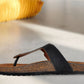 Black Leather Sandal Casual Leather Flats For Men