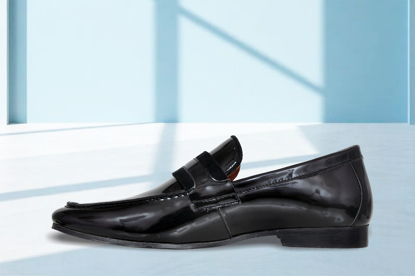 Black Patent Leather Formal Penny Loafers