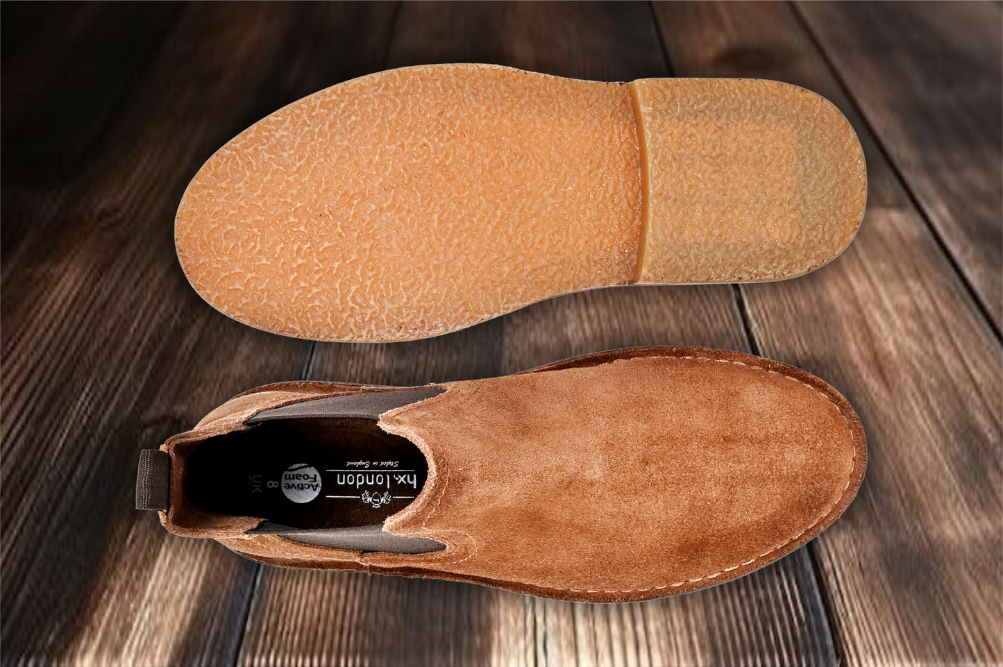 Tan Suede Chelsea Boots For Men