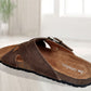 Brown Suede Slip-on Sandal Casual Flats for Men