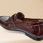 Burgandy Patent Leather Formal Penny Loafers