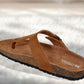 Brown Leather Sandal Casual Leather Flats For Men