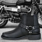 Black Genuine Leather Riding Boots For Men