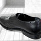 Black Leather Brogues Single Strap Formal Monk Shoes