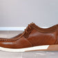 Tan Leather Formal Lace-Up Shoes For Men