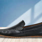 Black Leather Lightweight Penny Driving Shoes