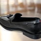 Black Leather Men Tassel Formal Loafers