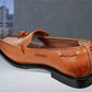 Tan Leather Men Tassel Formal Loafers