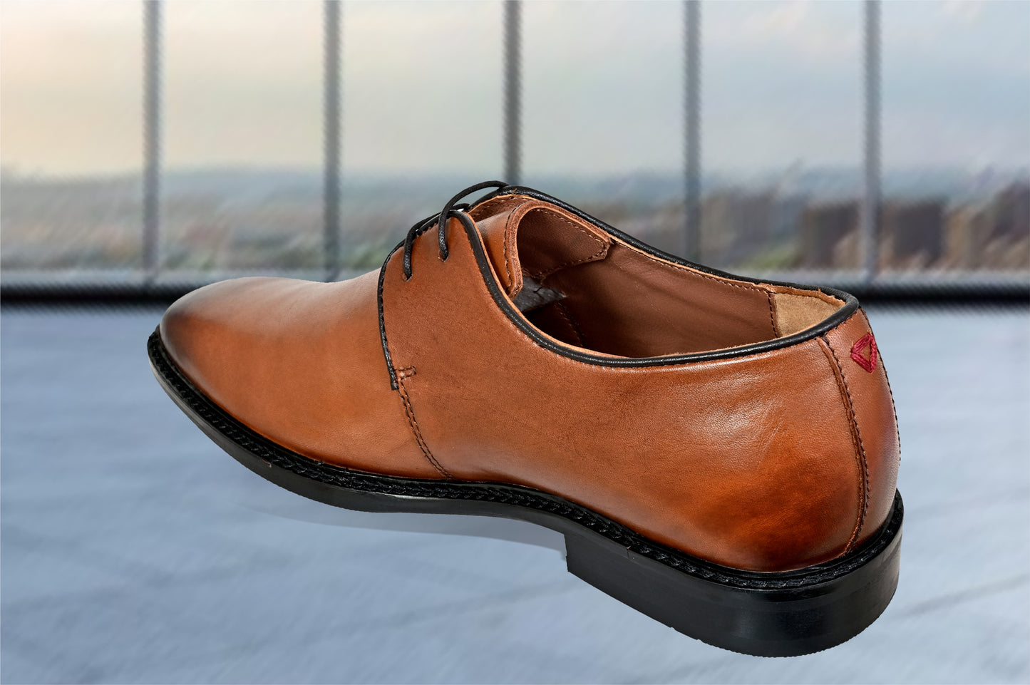 Tan Leather Formal For Men Lace-Up Casual Leather Shoes