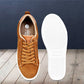 Camel Genuine Suede Leather Formal Lace-Up Sneakers For Men