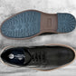 Black Leather Textured Formal Derby Shoes