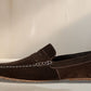Brown Suede Men's Formal Slip-On Driving Shoes with Memory Foam