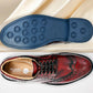 Cherry Brush-Off Leather Brogues Formal Derby Shoes