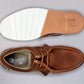 Tan Leather Formal Lace-Up Shoes For Men