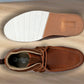 Tan Leather Formal Lace-Up Chuckka Boots For Men