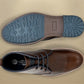 Brown Leather Men Mid Top Boots