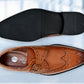 Tan Leather Brogues Single Strap Formal Monk Shoes