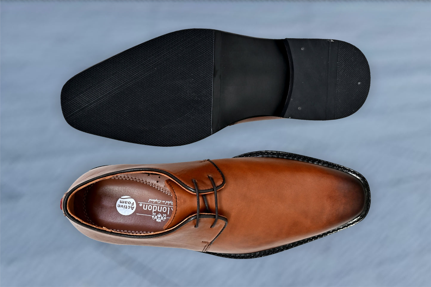 Tan Leather Formal For Men Lace-Up Casual Leather Shoes